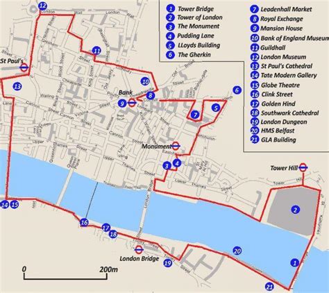 Walk London map - Walking map London (England)