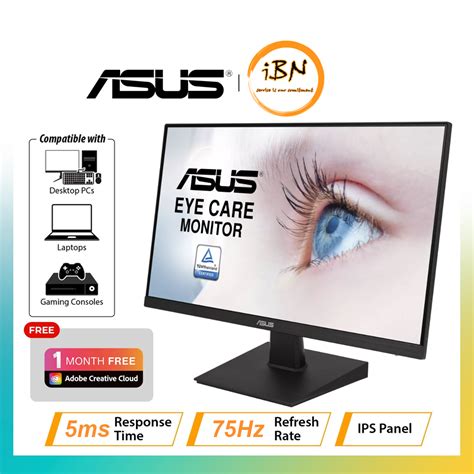 ASUS Eye Care Freameless IPS Monitor (23.8" Full HD/1920x1080/IPS/75Hz/5ms MPRT/Extreme Low ...