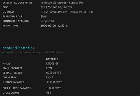 Terrible battery life on Surface Pro 5. Battery report shows extreme degradation despite a ...