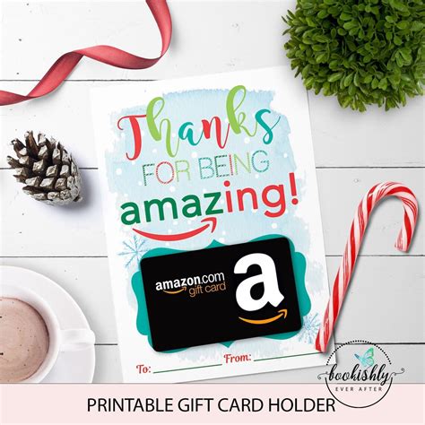 Amazon Christmas Gift Card Holder PRINTABLE Thanks for Being - Etsy