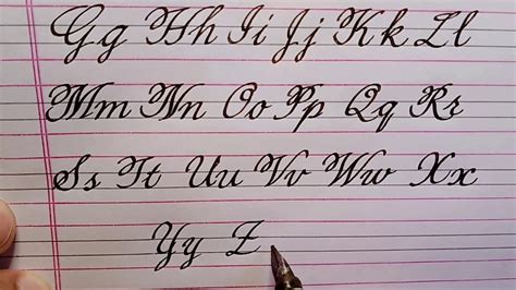 Calligraphy Cursive Writing A To Z Capital And Small Letters