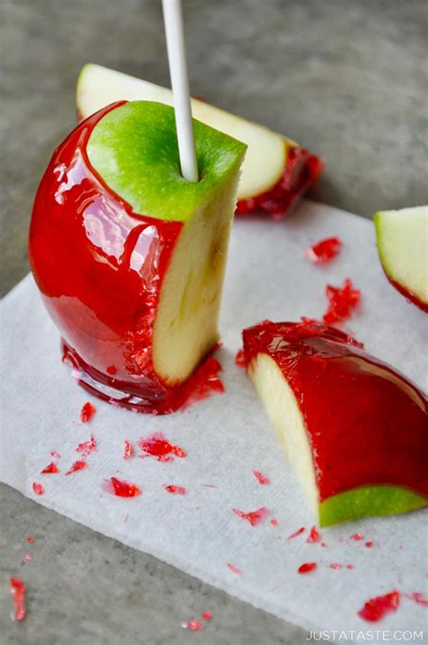 Easy Homemade Candy Apples - Just a Taste