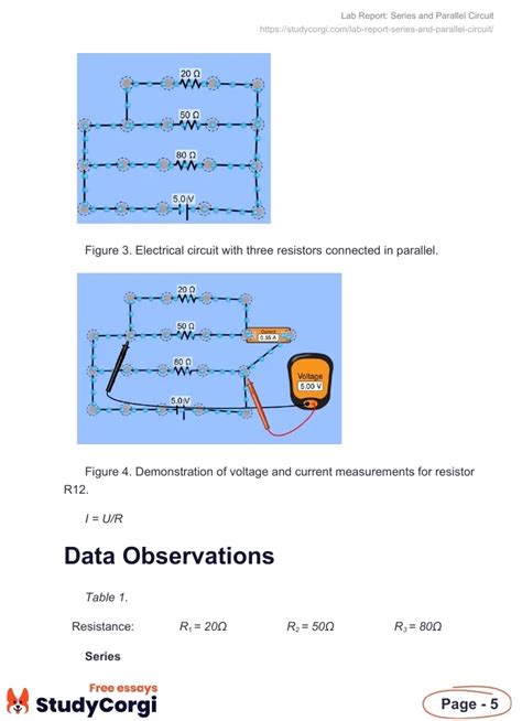 Lab Report: Series and Parallel Circuit | Free Essay Example