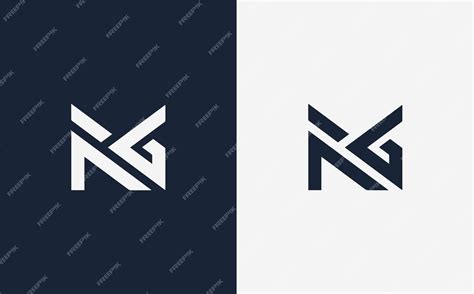 Premium Vector | Mg elegant creative and modern vector logo design in blue and white color