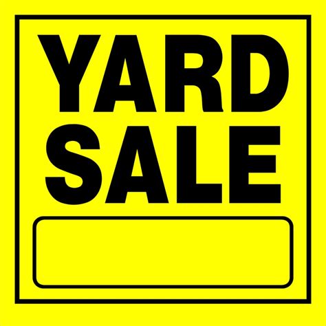 Yard Sale Signs Printable