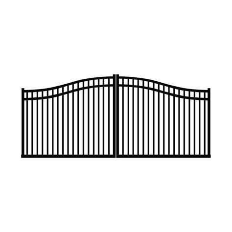 FREEDOM 14-ft Black Aluminum Driveway Gate at Lowes.com