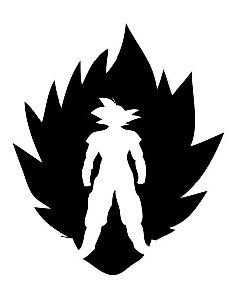 Dragonball: Goku (Pumpkin Stencil - Pumpkin Pattern - Pumpkin Template - Jack-o-lantern)Cartoons ...