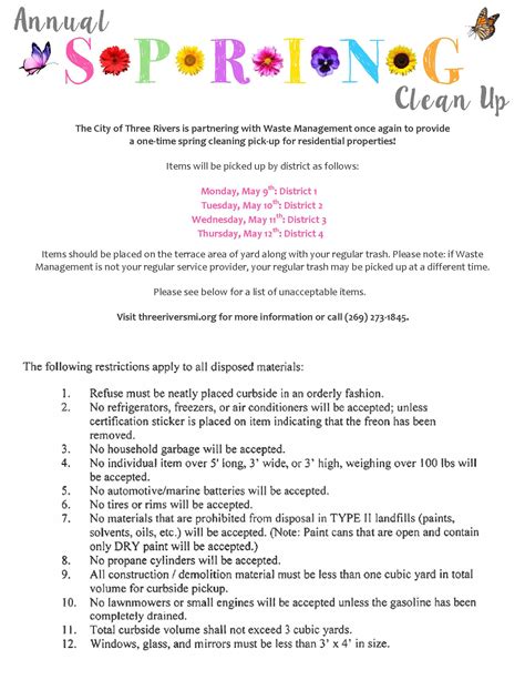 Public Notice – Spring Clean Up