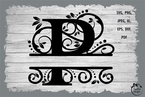 Monogram letter P. Split monogram letter p SVG, DXF, PNG By LusiKo Design | TheHungryJPEG