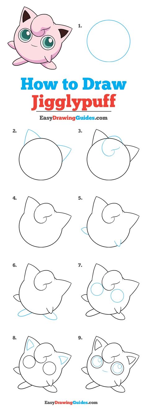 How to Draw Jigglypuff Pokémon - Really Easy Drawing Tutorial