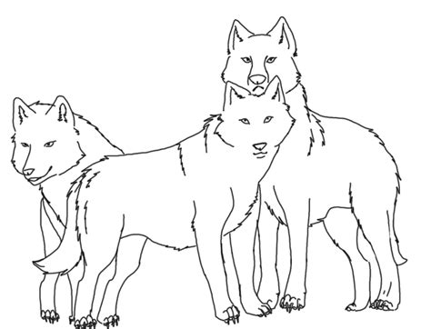 wolf pack line art by xMARLYx on DeviantArt