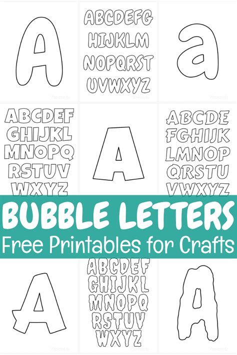 Free Printable Bubble Letters for Crafts