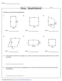 Pre K Shapes Worksheets Quadrilateral