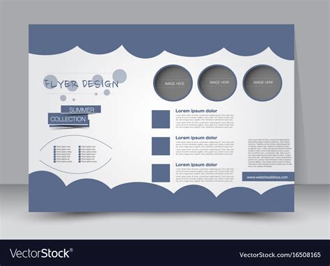 Landscape billboard flyer template Royalty Free Vector Image