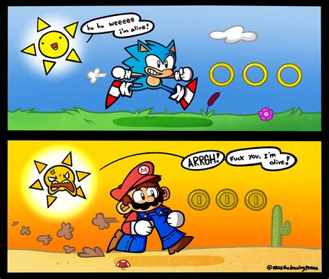 SONIC and MARIO by maxthedrawingperson on DeviantArt