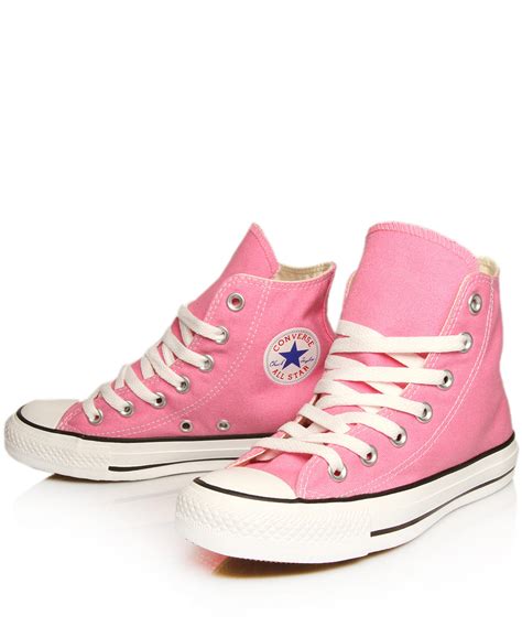 Lyst - Converse Pink Chuck Taylor All Star Hi Top Trainers in Pink