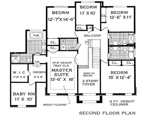 Brick home plan with seven bedrooms Plan 4711: Grand Colonial 2902 - Plan 4711