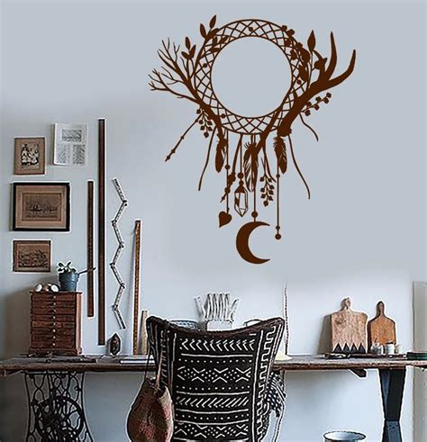 Dream Catcher Vinyl Wall Decal Ethnic Style Home Decor Stickers Mural Art Wall Interior Design ...