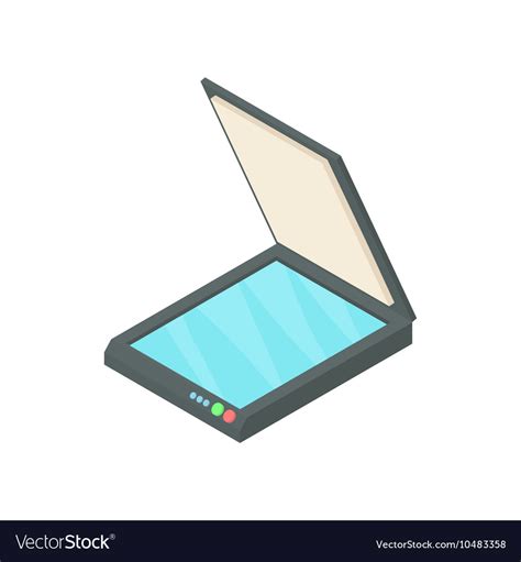 Scanner icon cartoon style Royalty Free Vector Image