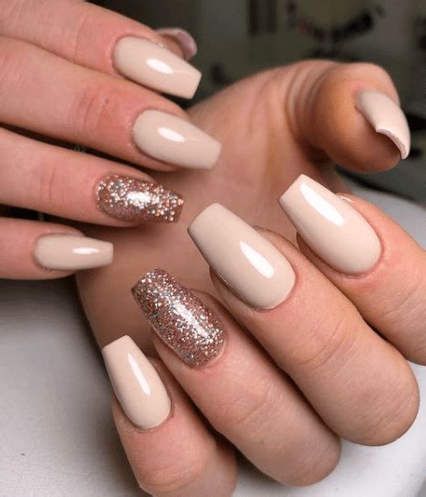 christmas rose gold nail color ideas - Blush & Pearls