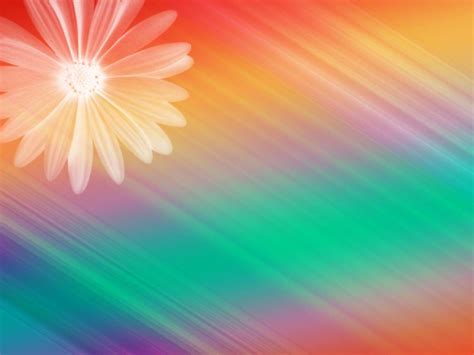 Elegant Floral Design Rainbow Colorful Ppt Background For PowerPoint, Google Slide Templates ...