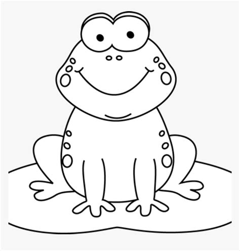 Frog Clipart Black And White - Frog Cartoon Images Black And White, HD Png Download ...