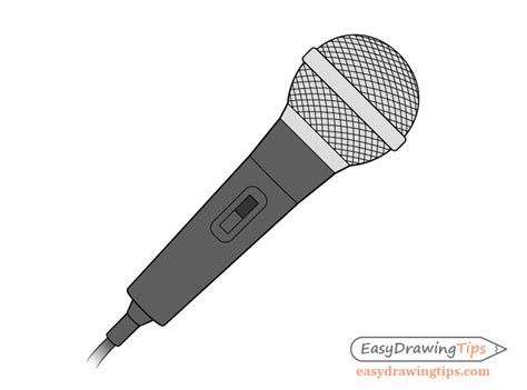 How to Draw a Microphone Step by Step - EasyDrawingTips