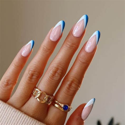 Light Blue Almond Nails