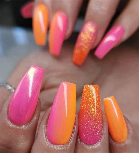 How To Rock Neon Pink And Orange Nails In 2023 – The FSHN