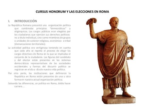 Cursus Honorum Y Las Elecciones En Roma