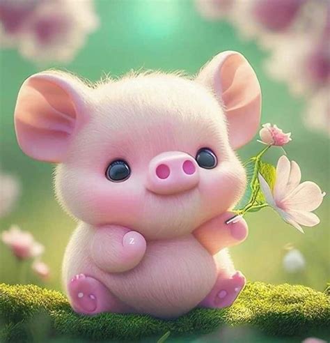 Cute pig | Cute pigs, Cute cartoon animals, Cute small animals