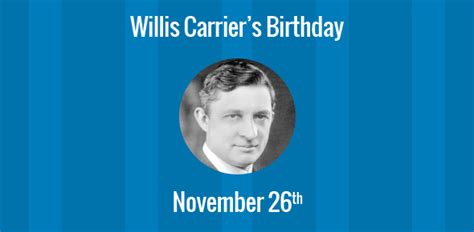 Birthday of Willis Carrier: Inventor of the modern air conditioner