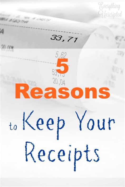 5 Reasons To Keep Your Receipts