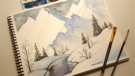 Snowy Mountain Drawing at PaintingValley.com | Explore collection of Snowy Mountain Drawing