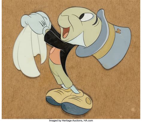 Pinocchio Jiminy Cricket Production Cel (Walt Disney, 1940).... | Lot #19474 | Heritage Auctions