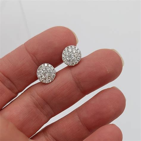 Diamond Pave’ “Low Set” Earrings – S & K Ltd.