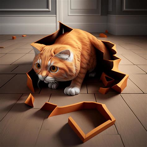 Cute ginger cat scratching cardboard box AI Genertaive 22323861 Stock Photo at Vecteezy