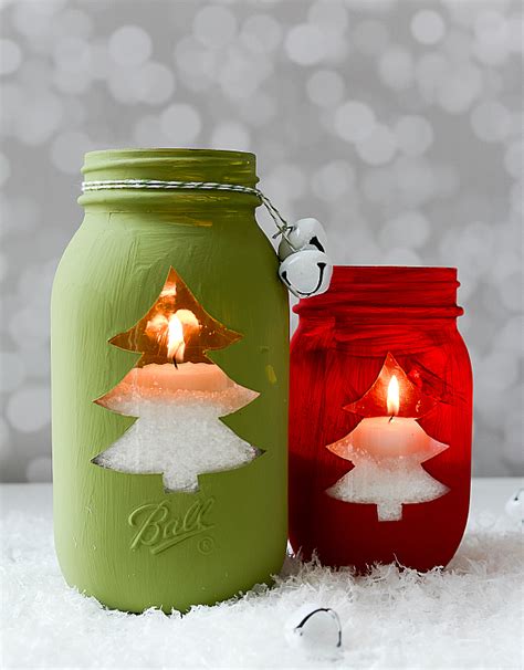 Christmas Tree Mason Jar Votive - Mason Jar Crafts Love