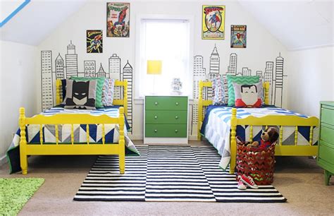 Modern Superhero Boys Room