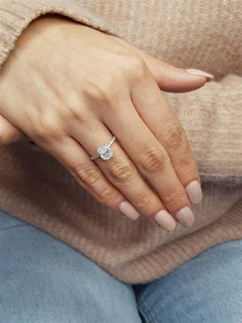 Elongated Cushion Cut Lab Grown Diamond Engagement Ring 2.40 - Etsy