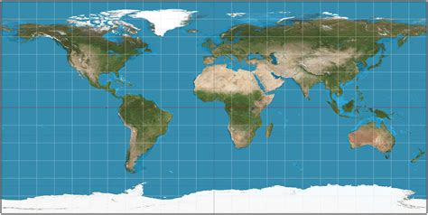 projection conversions - Mercator: scale factor is changed along the meridians as a function of ...