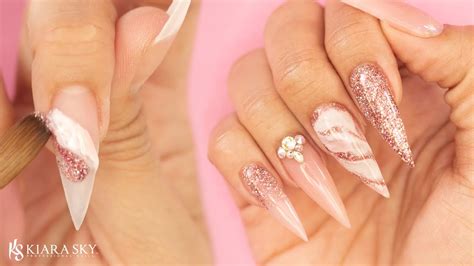 Sparkly Pink Acrylic Nail Set 💖DIY Acrylic Nails 💅🏻How I Do My Nails - YouTube