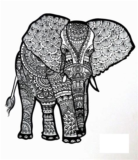 Tribal Elephant Coloring Pages For Adult | Free Coloring Pages