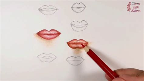 How to Color Lips with Colored Pencils (5 Techniques) - YouTube