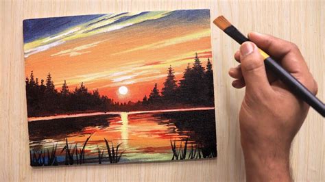 Acrylic Painting Tutorial For Beginners Step By Step Sunset – Warehouse of Ideas