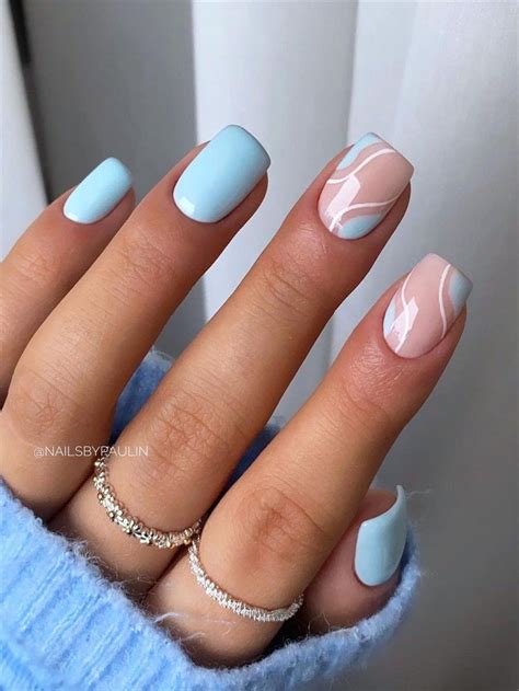 These are the BEST cute short light blue nails acrylic long, elegant light blue nail ideas, easy ...