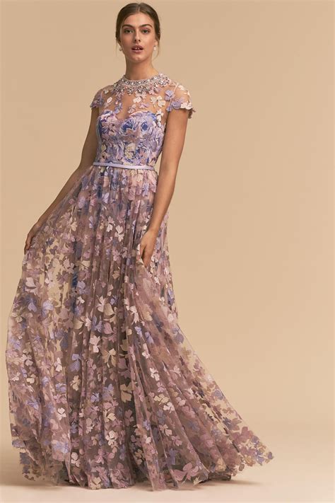 purple floral stunning dress | Kleidung, Kleider