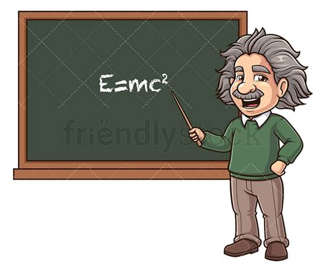 Albert Einstein Theory Of Relativity Cartoon Clipart Vector - FriendlyStock