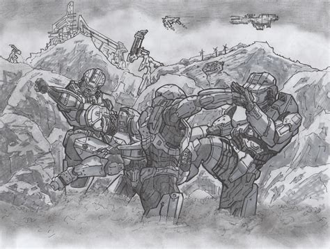 Master Chief VS Locke in Bungie's Artstyle : halo