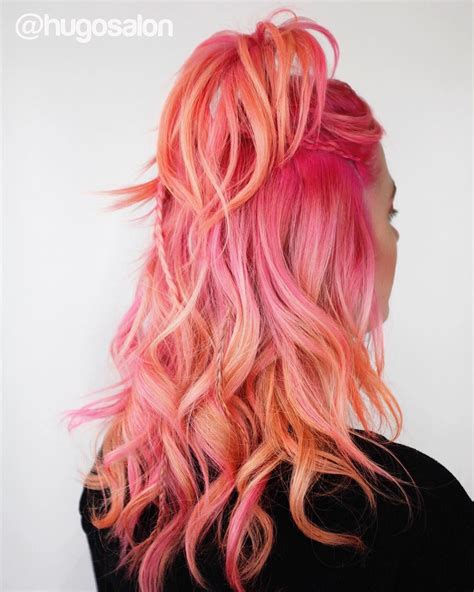 Orange And Pink Ombre Hair